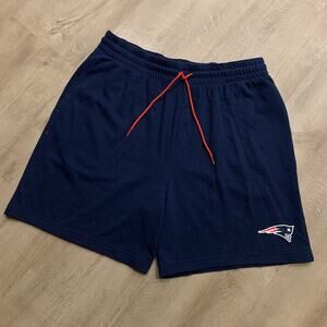 NFL Team Apparel New England Patriots Navy Blue Red Cotton Blend Shorts Men's XL